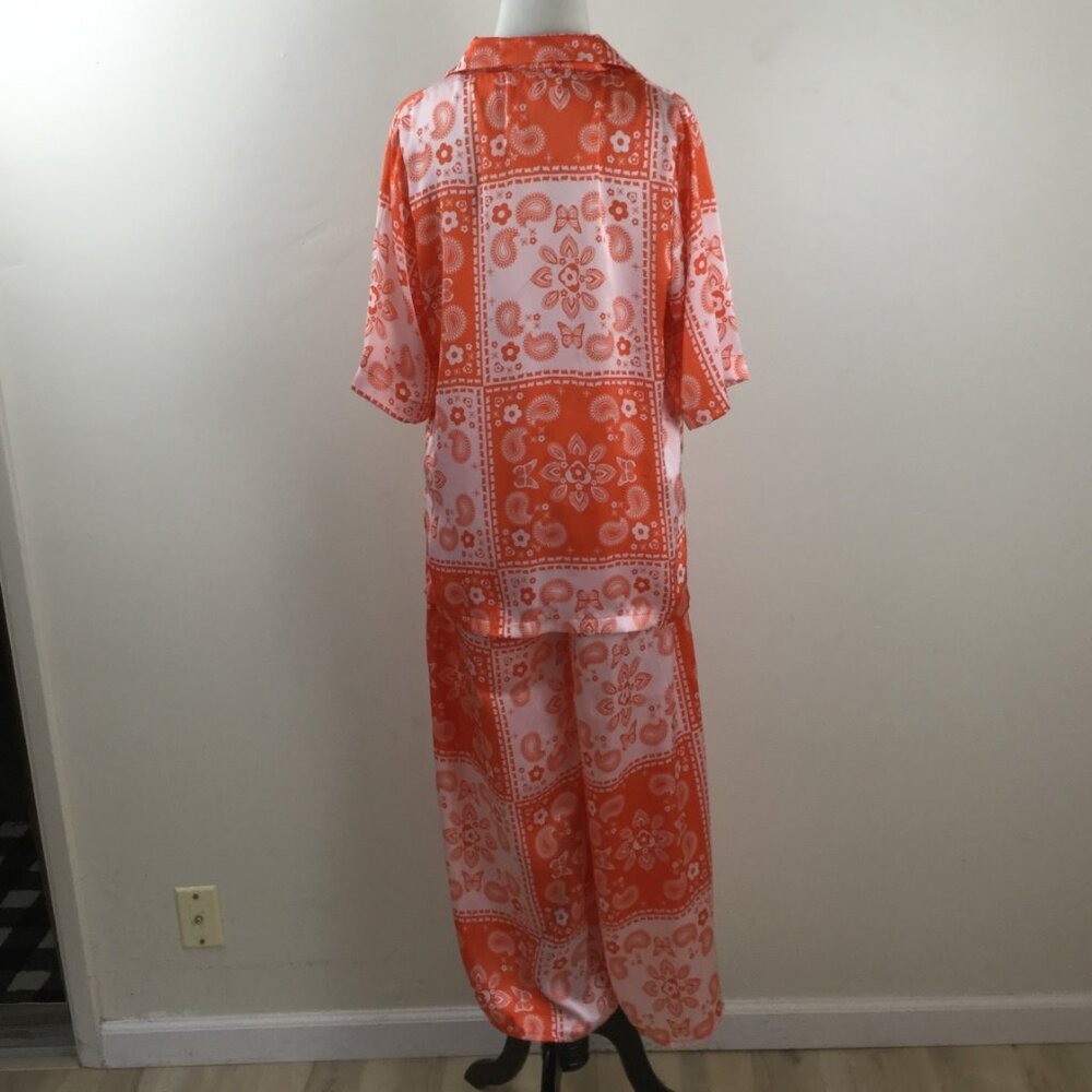 Lisa Says Gah Alyssa Orange Top AND Pant Lounge Set xs - Picture 5 of 13